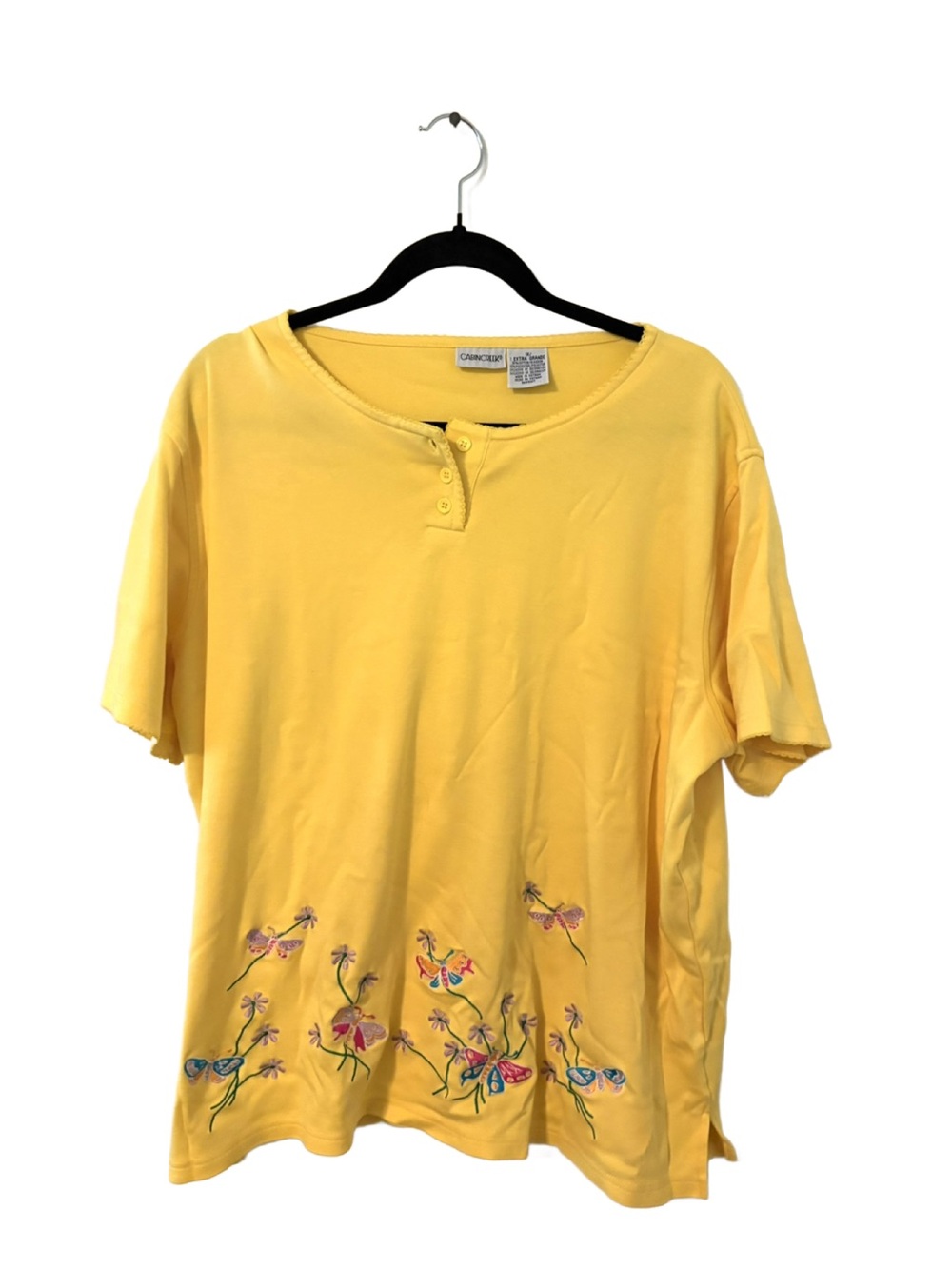 Cabin Creek Yellow Short-Sleeve Top